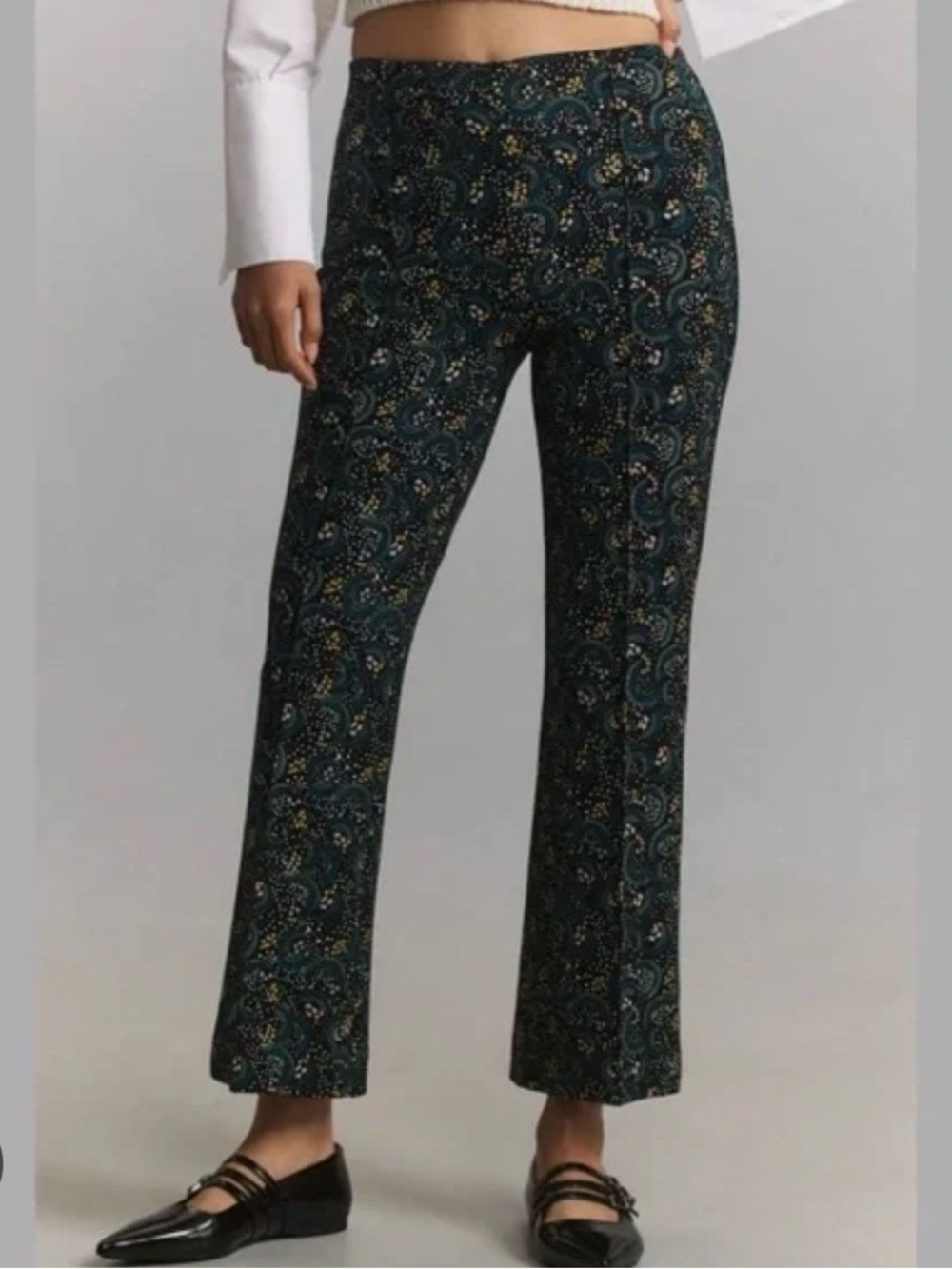 Anthropologie Maeve The Margot Kick-Flare Cropped Pant
